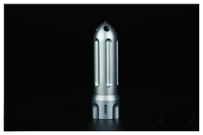 Titanium Alloy Rocket Shape Pill Case Holder Container Keychain Necklace Pendant