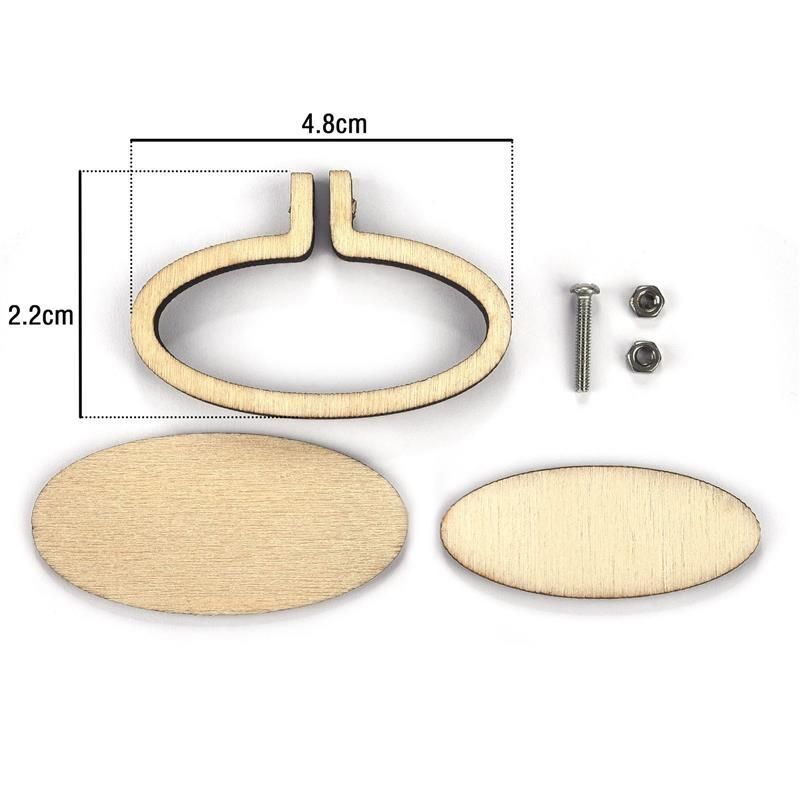 Mini Embroidery Hoop Wooden Ring DIY Cross Stitch Needle Frame Craft Sewing Tool