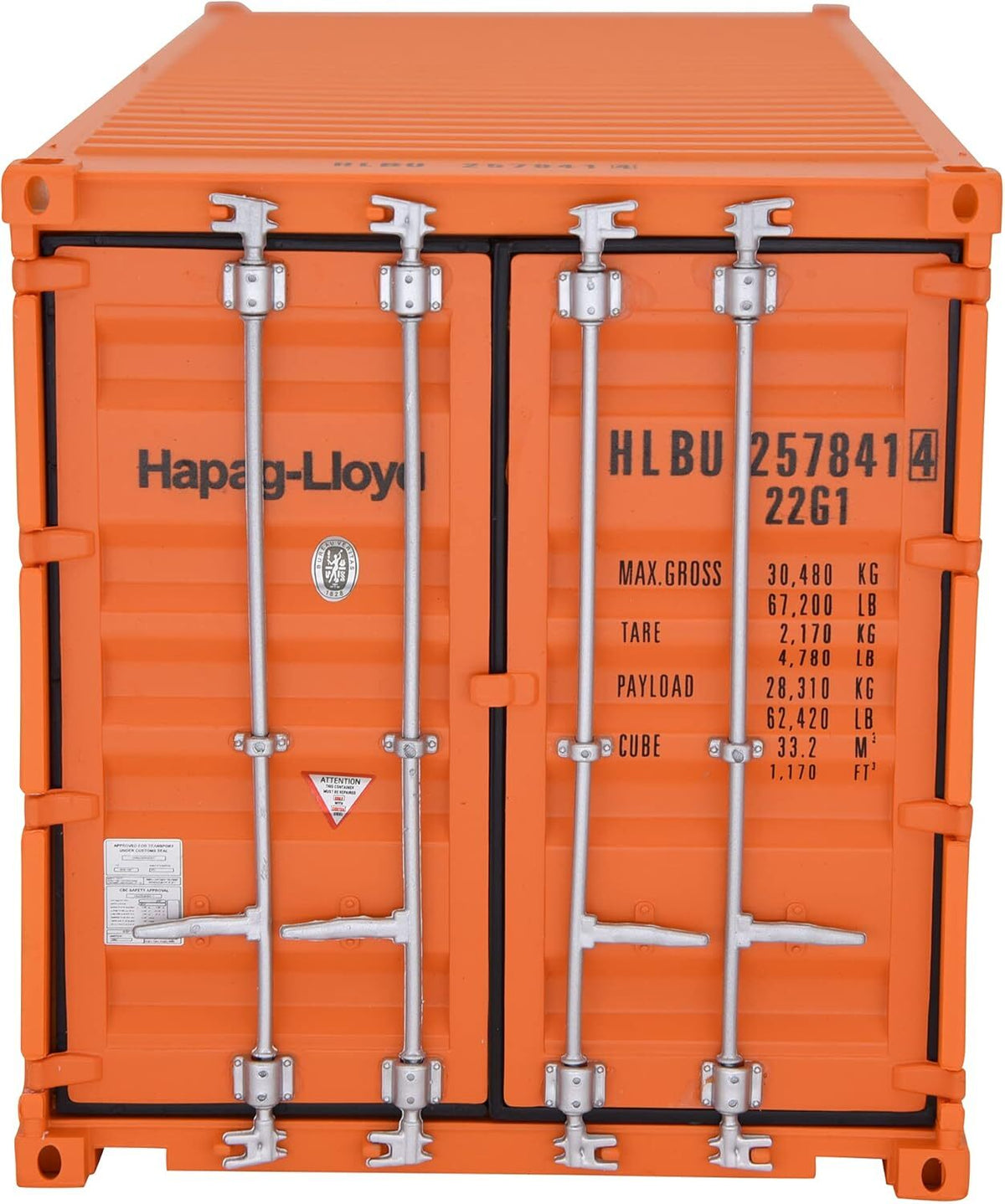 1:20 Hapag Lloyd 20GP Shipping Container Model Abs Resin & Wood Toy Decoration
