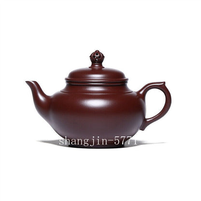 True Yixing Zisha Purple Grit Tea Pot Marked Purple Zhu Clay Master Pot 9 Holes