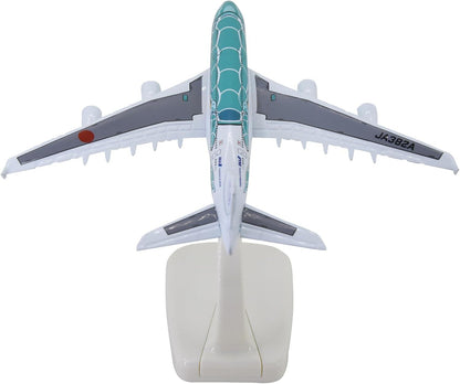 1:500 15cm A380 ANA Sea Turtle Metal Airplane Model Plane Toy Plane Model Green