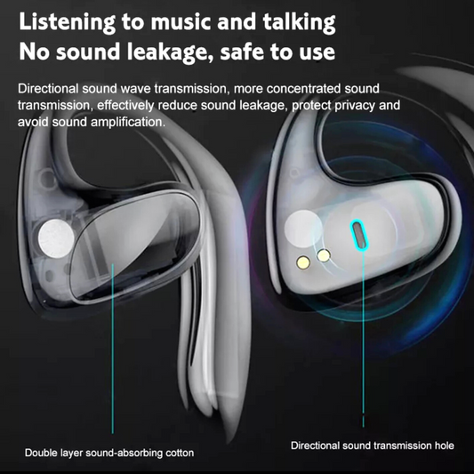 Bone Conduction Headphones Bluetooth 5.2 Wireless Open-Ear Earbuds Sport Headset