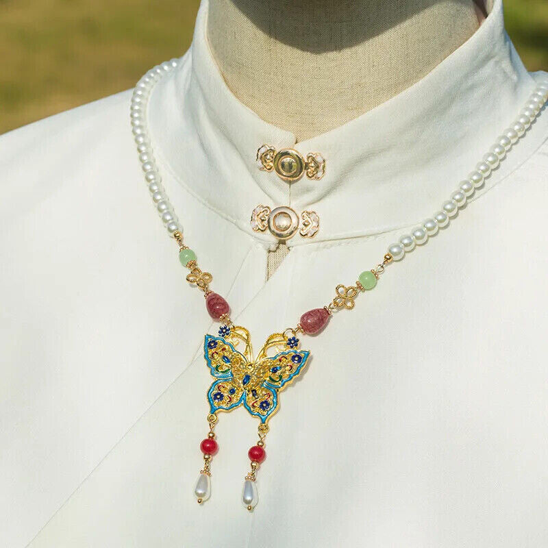 Ancient Chinese Necklace Accessoreis Chain Long Hanfu Dress Decorative Jewelry