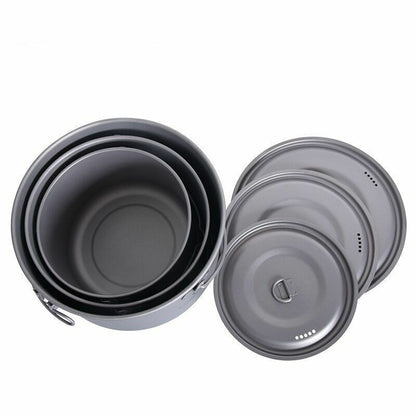 Pot 1.3L / 1.95L / 2.9L Camping Titanium Cookware Lid Lightweight Cooking Kit