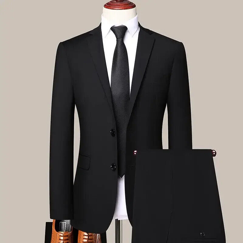 Men's Suit Business Office Worker Dress Wedding Banquet Suit Dress Two-piece