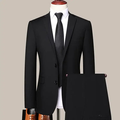 Men's Suit Business Office Worker Dress Wedding Banquet Suit Dress Two-piece
