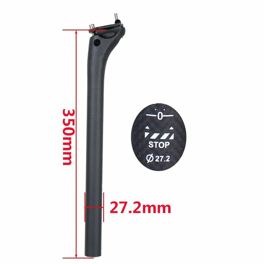 Carbon Fiber Seat Post MTB/Road Bike Seatpost 27.2/30.9/31.6mm Offset 20mm Light