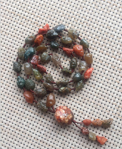 1pcs Natural Multi Colored Gobi Desert JinMai Agate Necklace Pendant - China