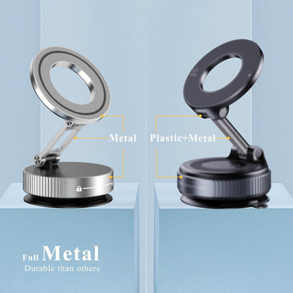 Vacuum Magnetic Phone Holder for Car,Full Metal Body,Vacuum Suction Phone Mount,