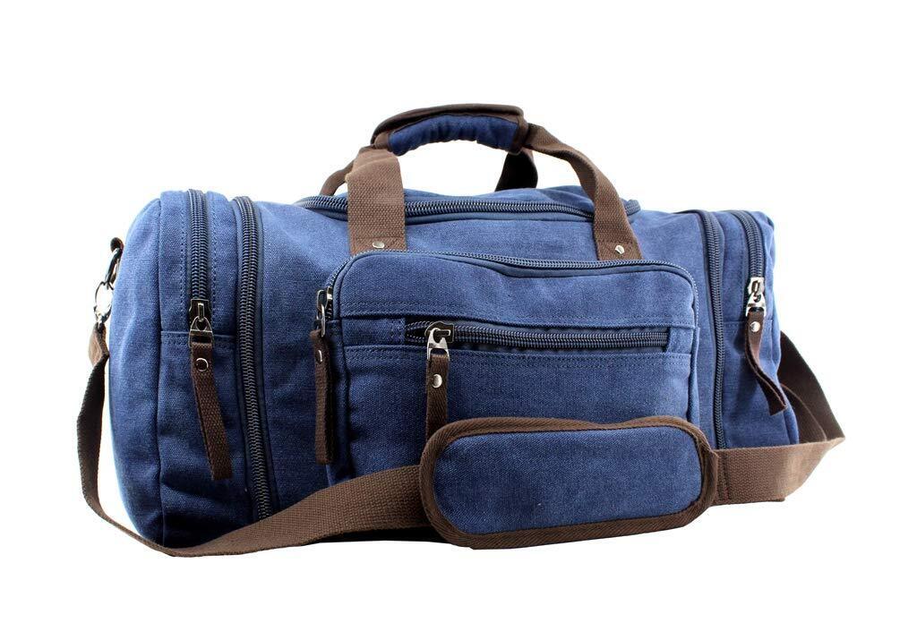 Jiao Miao Overnight Handbag Shoulder Canvas Travel One Size (Hardcode), Blue