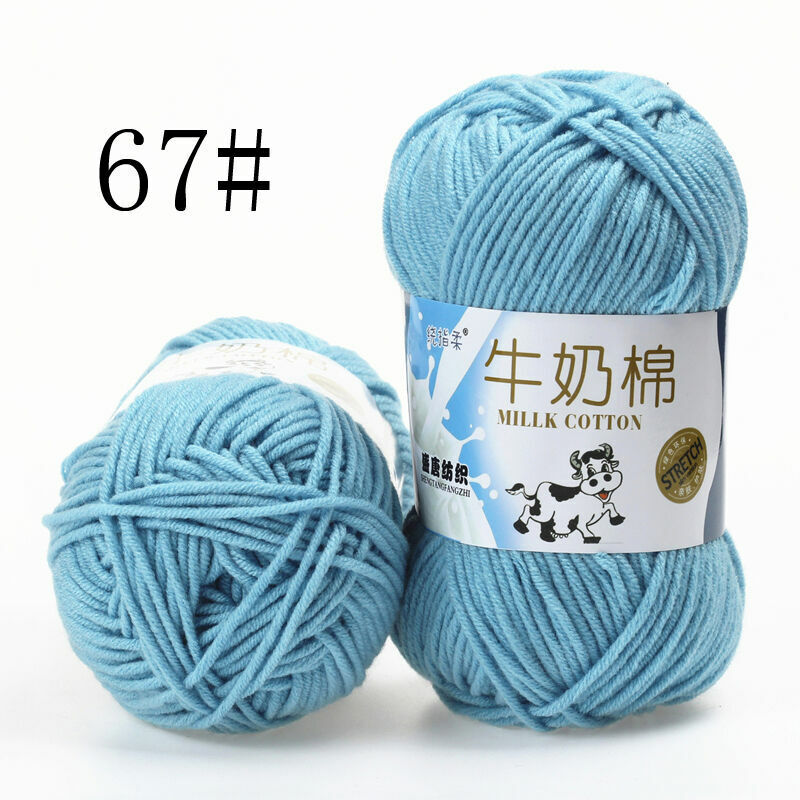 Hot Sale 50g Hand-woven Chunky Yarn Soft Milk Cotton Knitting Baby wool yarn