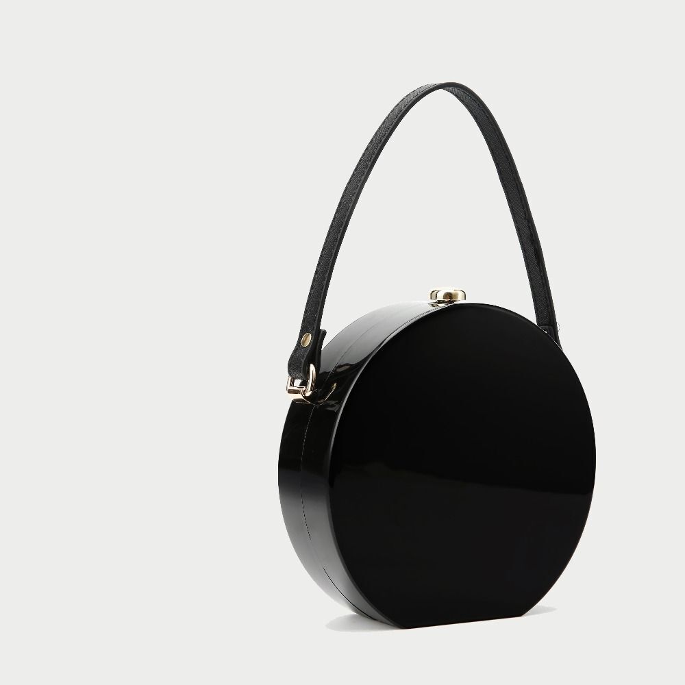 Acrylic Bag Mini Round Messenger Bag For Girls Casual Black Cross Body Shoulder