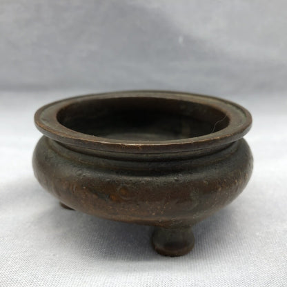 1.96" Chinese Old Tibet Bronze Statue Old Copper Buddhism Incense Burner Collect