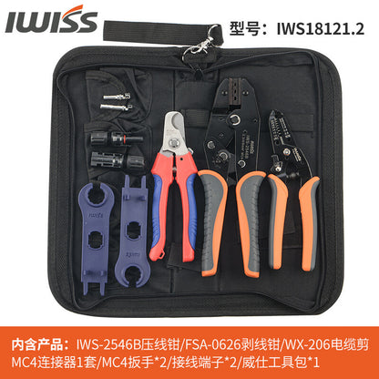 IWISS IWS-2546B Solar Terminal Crimping Tool Set Suitable for MC4 Connectors