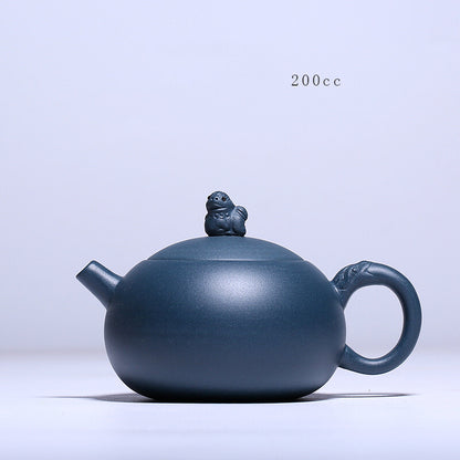 Handmade Yixing Zisha Green Zhu Clay Pottery Tea Pot Master Pot Mascot Teapot