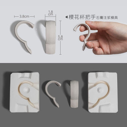 Pottery Tools Ceramics Plaster Gypsum Moulds DIY Clay Coffee Cups Handle Shapers