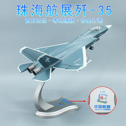 1:48 36CM J-35 Stealth Fighter Plane AIRSHOWCHINA Diecast Aircraft Model