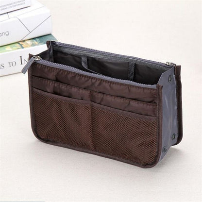 Tote Cosmetic Bag Double Zipper Makeup Bag Toiletries Large Nylon Travel Insert