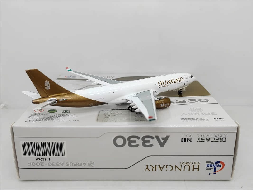 1:400 JC Wings HUNGARY A330-200F Passenger Airplane Diecast Aircraft Model