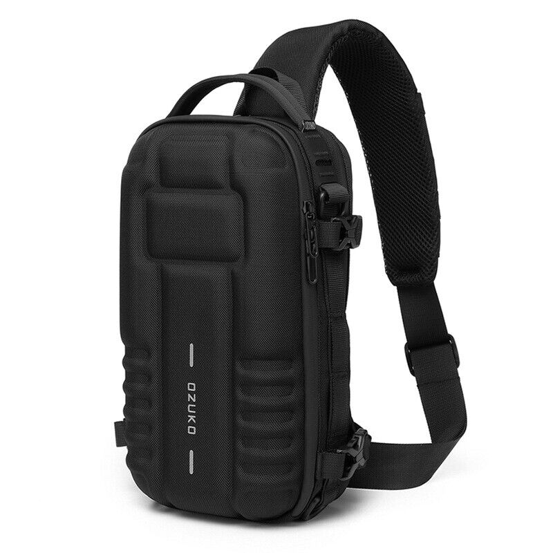 OZUKO New Hard Shell Crossbody Bag, Outdoor Tactical Men's Bag Sling Backpack