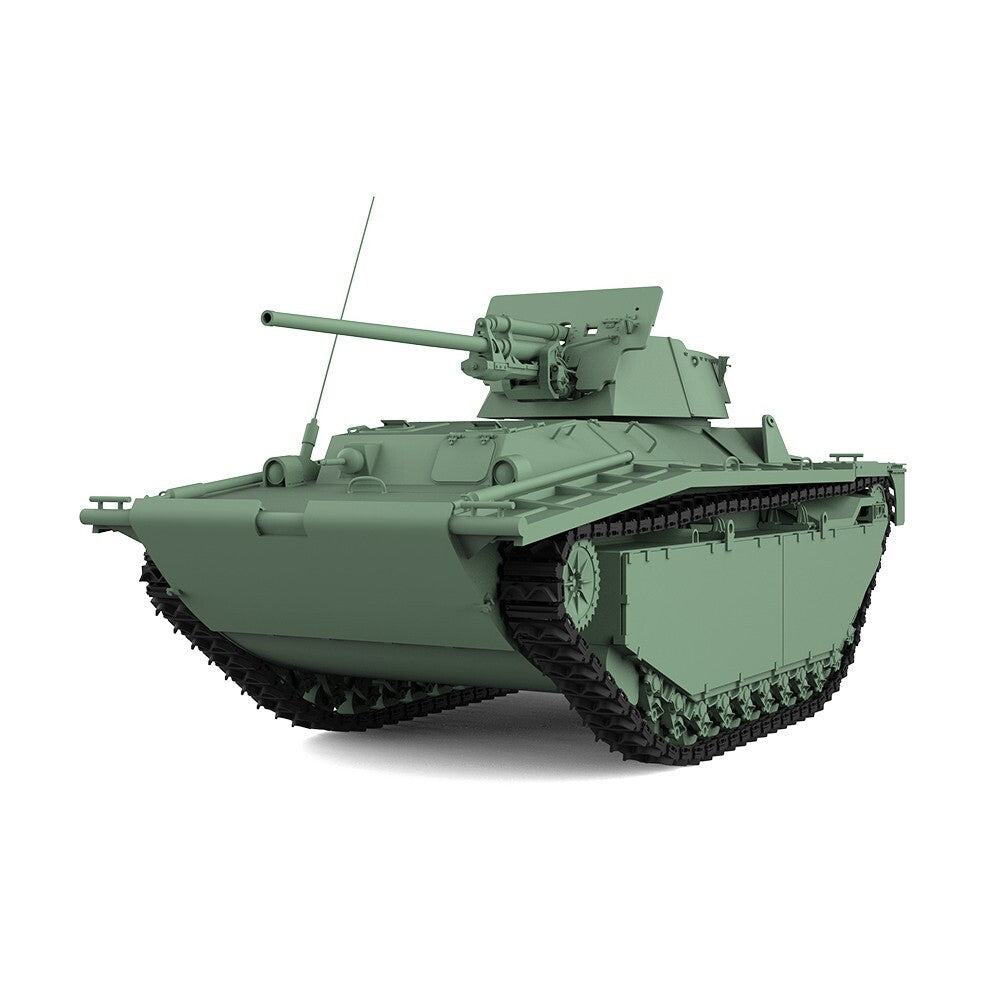 SSMODEL SS87549 1/87 25mm Military Model Kit US LVT(A)-4/ZiS-2 Tank Destroyer