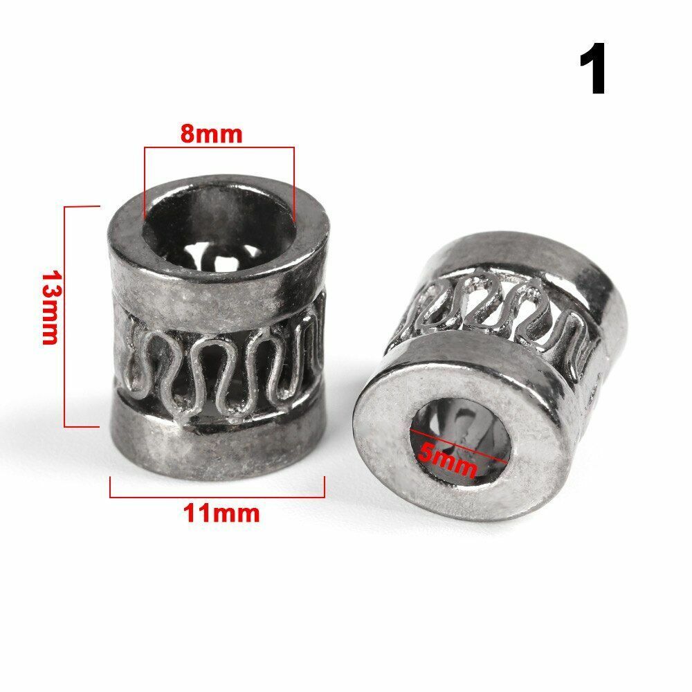 10pcs Metal Charms Buckles Paracord Beads Bracelet Survival Tool Knife Wristband
