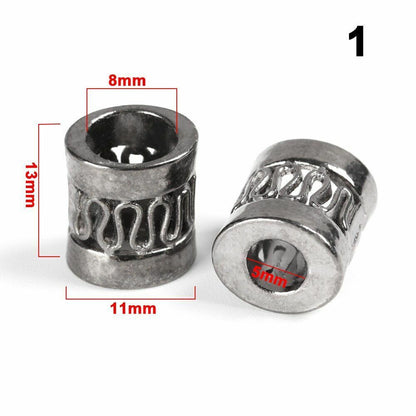 10pcs Metal Charms Buckles Paracord Beads Bracelet Survival Tool Knife Wristband