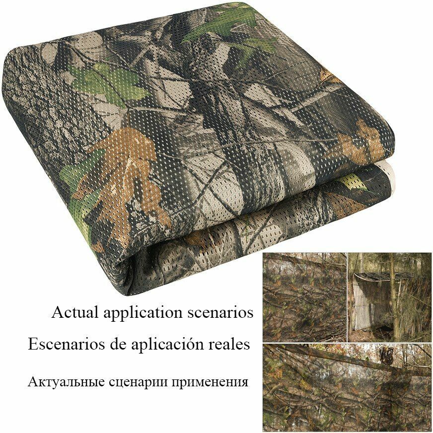 Camouflage Net Bulk Roll Mesh Cover Blind Hunting SunShade Camping Outdoor Cloth