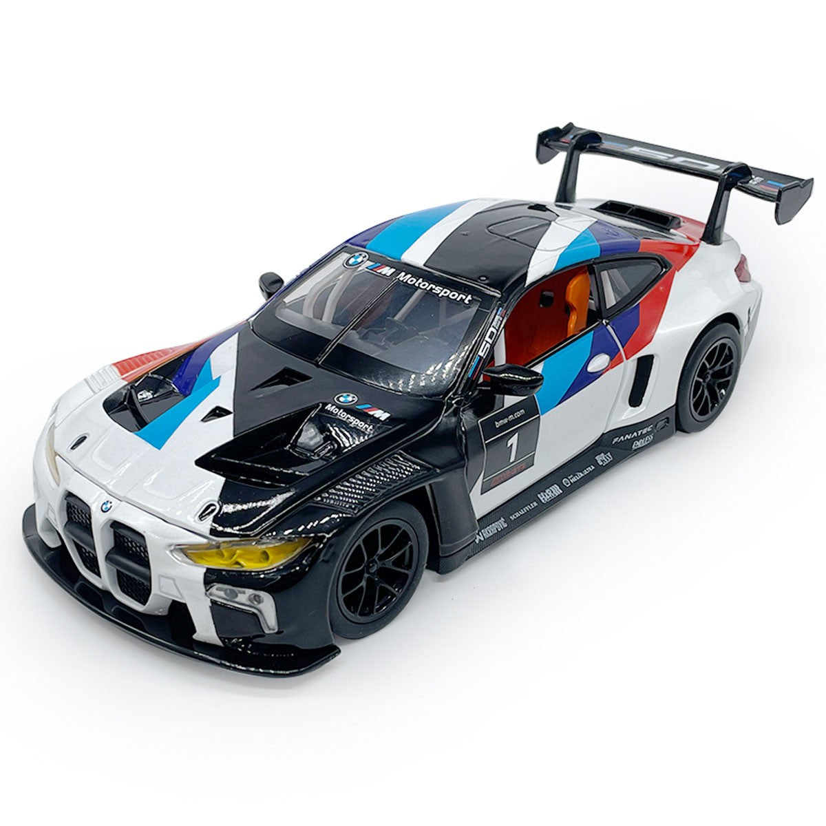 1/24 2022 BMW M4 GT3 Model Car Diecast Toy Cars Toys for Boys Kids Gifts White