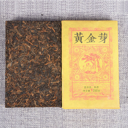 250g Golden Bud Ripe Brick Weight Loss Drink Yunnan Pu'er Tea Ripper Tea-