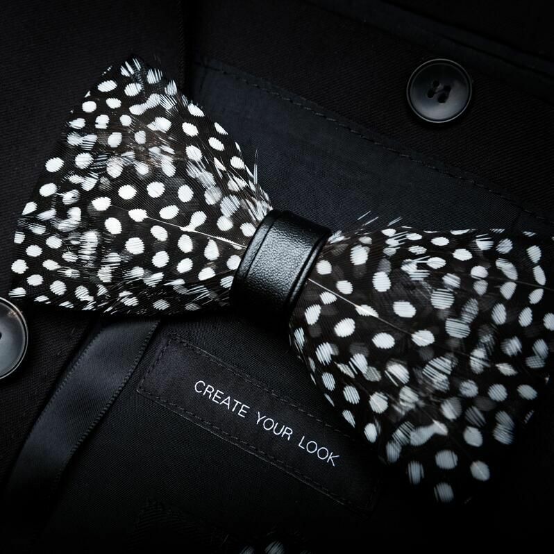 Men's Luxury Bowtie 12x5cm Peacock Feather Leather Bow Ties Fashion Party Formal