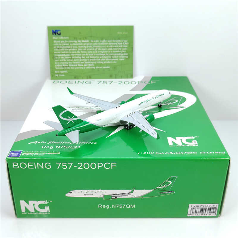 1:400 NG Models Asia Pacific air cargo B757-200 Passenger Diecast Aircraft Model