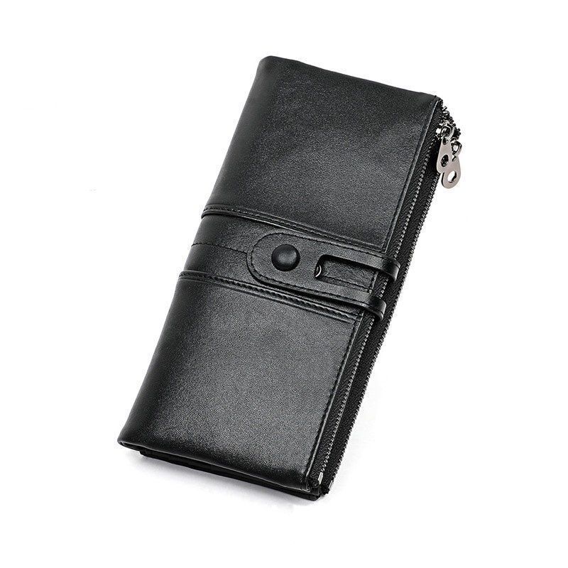 Long Wallet Genuine Leather Clutch Wallet Female Coin Purse Holder Handy Bags