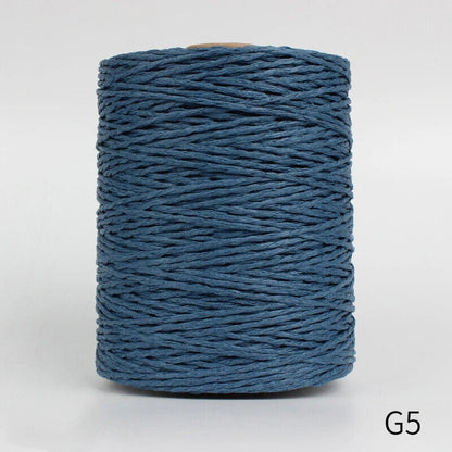 Hand Knitting Yarns 280-300M Natural Raffia Straw Colorful Crochet Threads Rolls