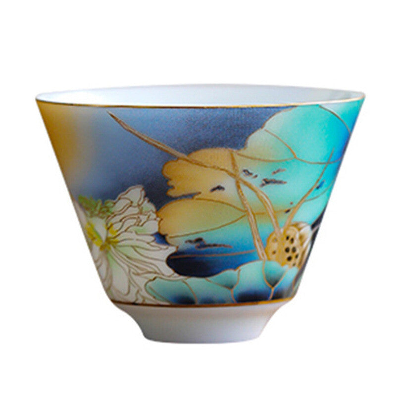 Boutique Tea Cup Porcelain Color Enamel Craft Handpainted Master Cup 60ml China