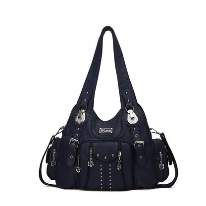 Handbags Shoulder Bags Synthetic Leather Satchel Purse Traveling Bag Polyester