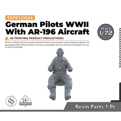 SSMODEL SSPR72500A 1/72 German Pilots WWII With AR-196 Aircraft