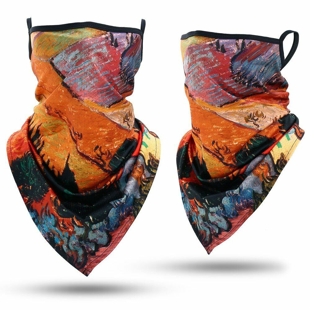 Printed Bandana Cycling Ear Face Mask Neck Gaiter Hunting Running Scarf 26*42 CM