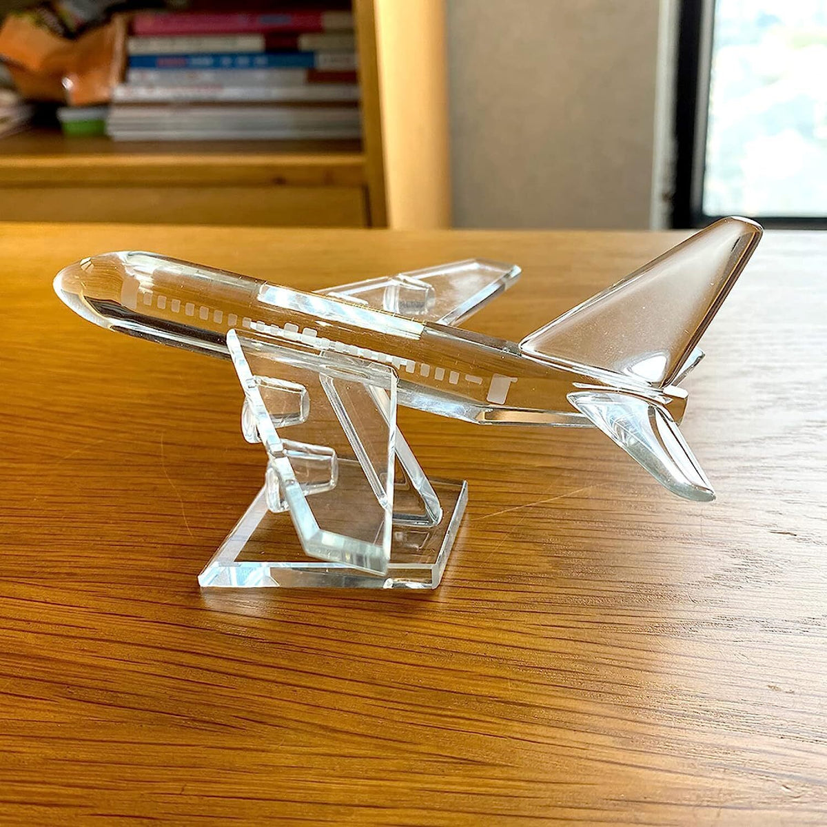 Crystal Aircraft Model Figurines Glass Airplane Paperweight Ornament
