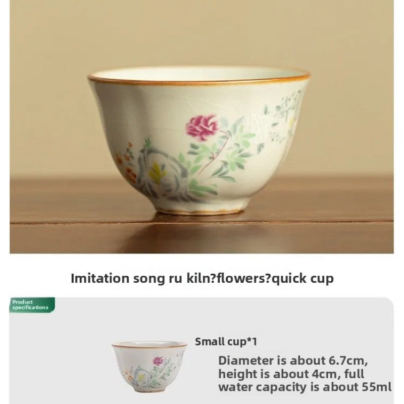55ml Jingdezhen Ceramic Master Cup Household Tea Tasting Cup Kung Fu Teaset