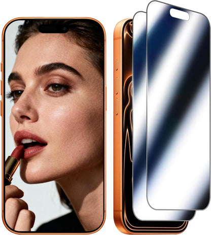 2 Pack Mirror Screen Protector for Iphone 17 Pro Max Privacy Tempered Glass Mirr