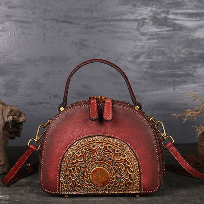 Handbag Genuine Leather Shoulder Bag First Layer Cowhide Diagonal Bags Polyester