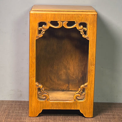 Old Bamboo Wood Buddhist Altar Heart Sutra Butsudan Shrine Zen Enshrinement Deco
