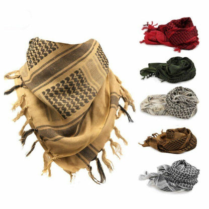 Scarf Cotton 34"x34" Tactical Shawl Neck Cover Headwrap Men Women Hiking Scarves