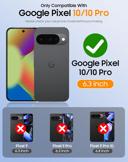 for Google Pixel 10 Pro Case/Pixel 10 Case with Card Holder【Rfid Blocking】& Slid