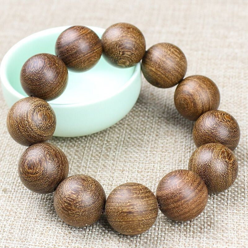 20mm Grade A+ Natural Wood Men Fashion Bracelet Lucky Gift Buddha Worry Beads