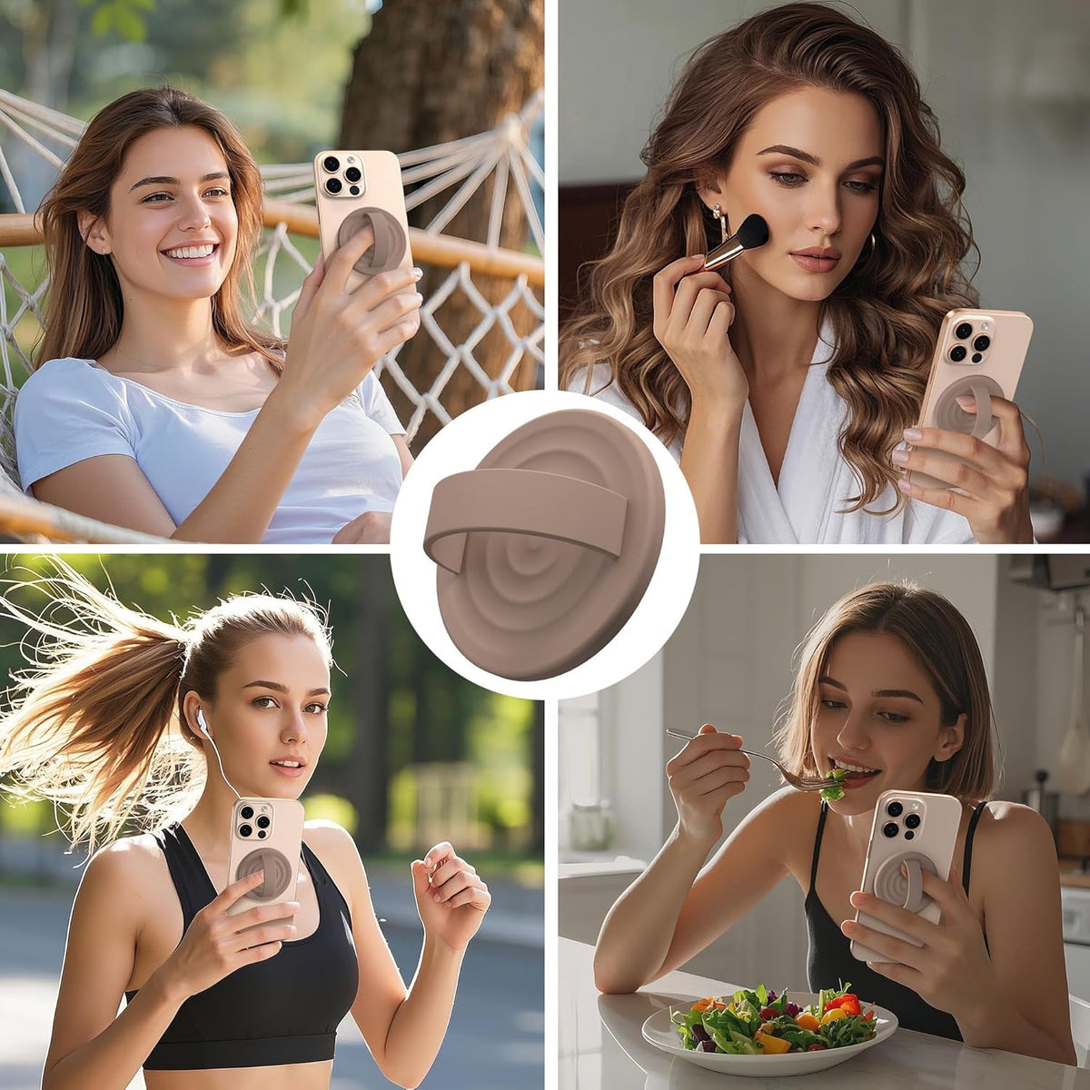 Magnetic Phone Grip Ring Holder, Liquid Silicone Magnet Cell Phone Grip Finger L