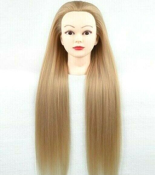 80cm Training Head With Long Thick Hair Practice Hairdressing Styling Mannequins