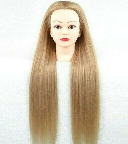 80cm Training Head With Long Thick Hair Practice Hairdressing Styling Mannequins