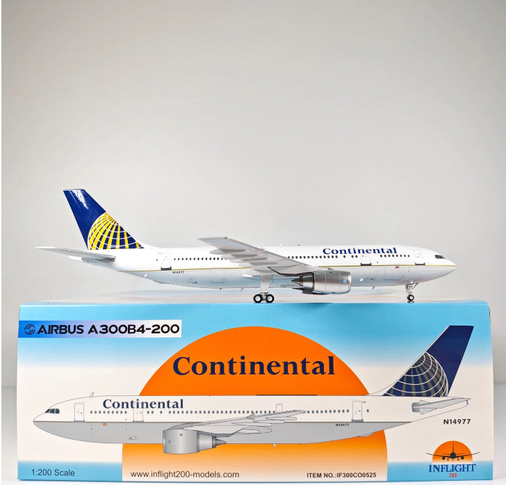1:200 InFlight Continental A300B4-200 N14977 Airplane Diecast Plane Model